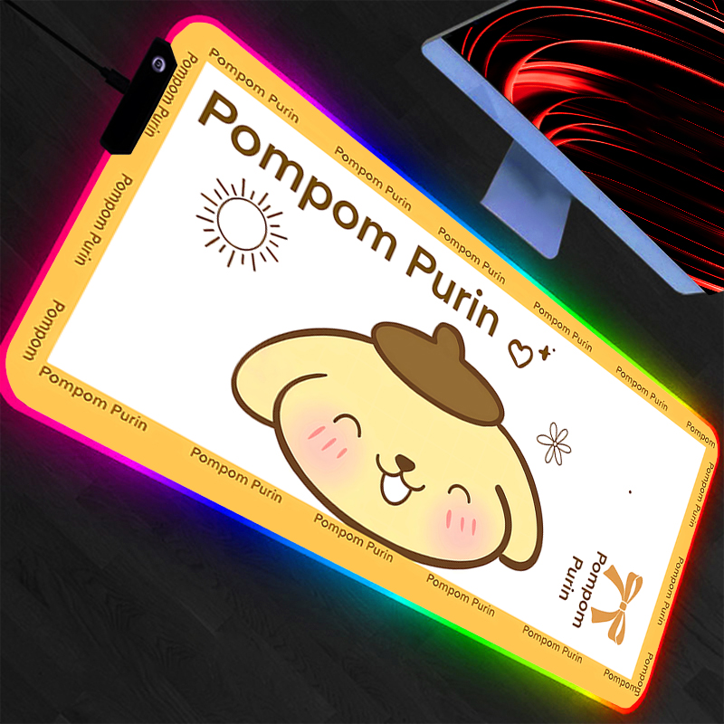 Gaming Accessories Rgb - LED Mouse Pad Pompompurin Anime Gaming