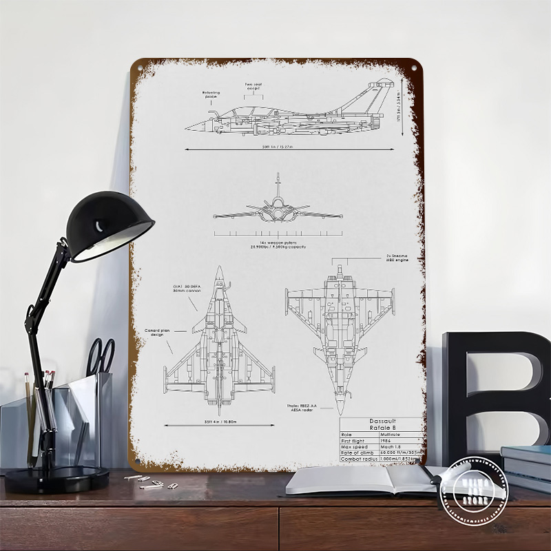Dassault Rafale Blueprint Prin - Vintage Gaming Accessories recensione e prezzo