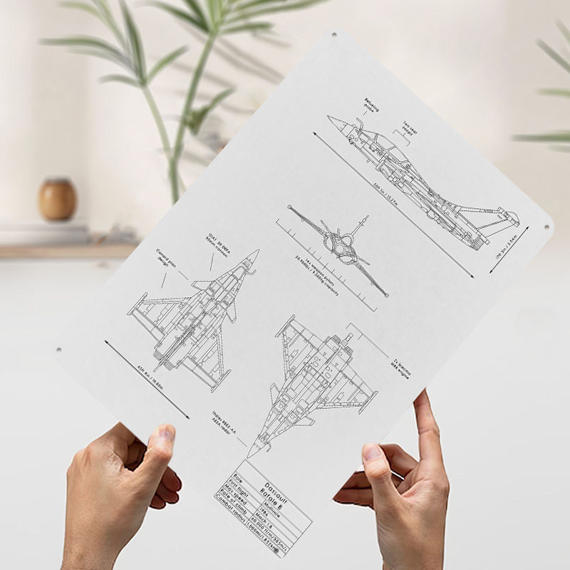 Dassault Rafale Blueprint Prin - Vintage Gaming Accessories recensione e prezzo