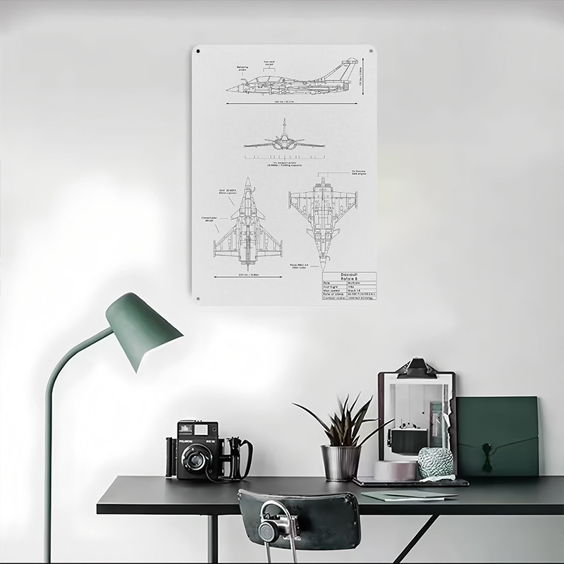 Dassault Rafale Blueprint Prin - Vintage Gaming Accessories recensione e prezzo