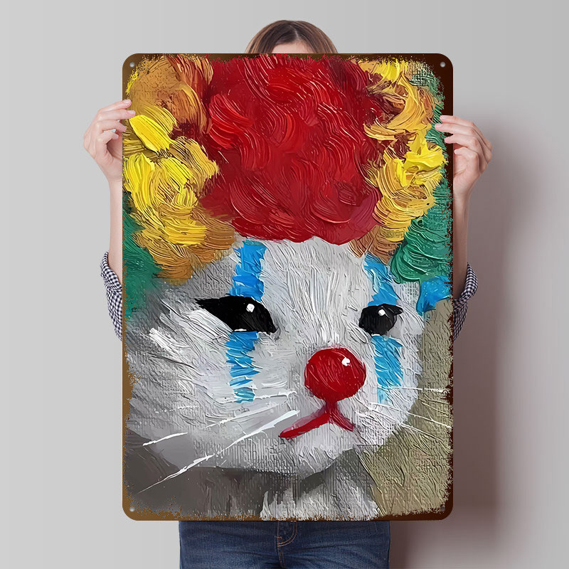 Sad Clown Cat Painting Tinplat - Vintage Gaming Accessories recensione e prezzo