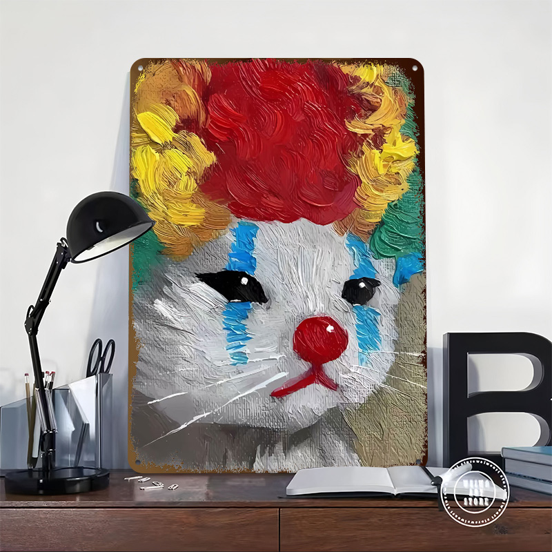 Sad Clown Cat Painting Tinplat - Vintage Gaming Accessories recensione e prezzo