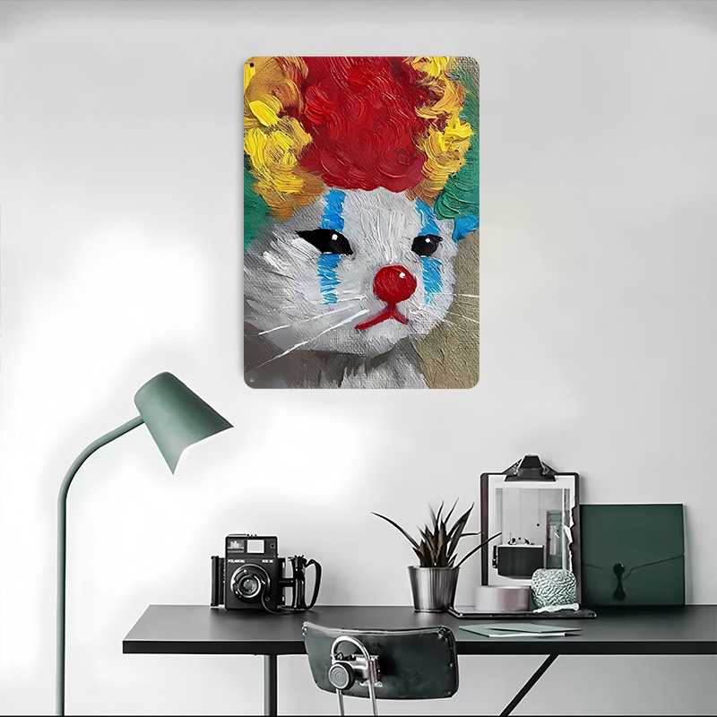 Sad Clown Cat Painting Tinplat - Vintage Gaming Accessories recensione e prezzo