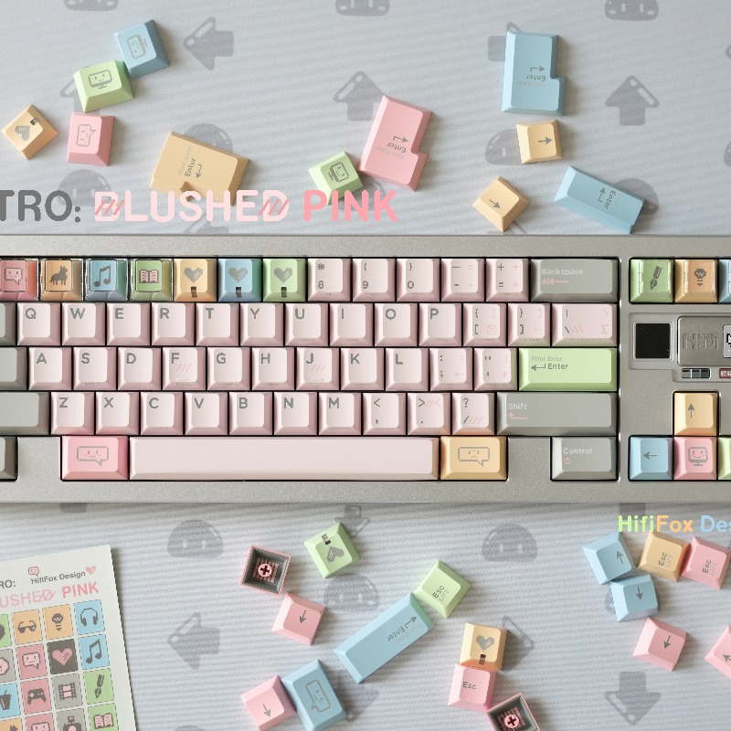 Shy Pink Vintage Theme Keycaps - Vintage Gaming Accessories recensione e prezzo
