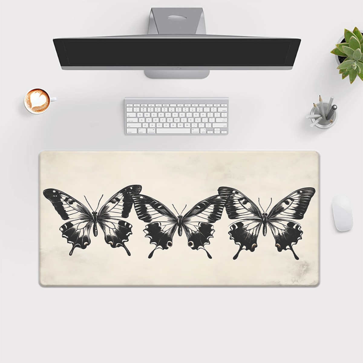 Butterfly Illustration Desk Ma - Vintage Gaming Accessories recensione e prezzo