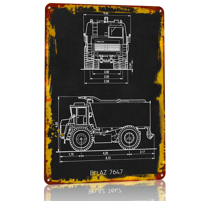 BelAZ 7647 Metal Poster Wall A - Vintage Gaming Accessories recensione e prezzo